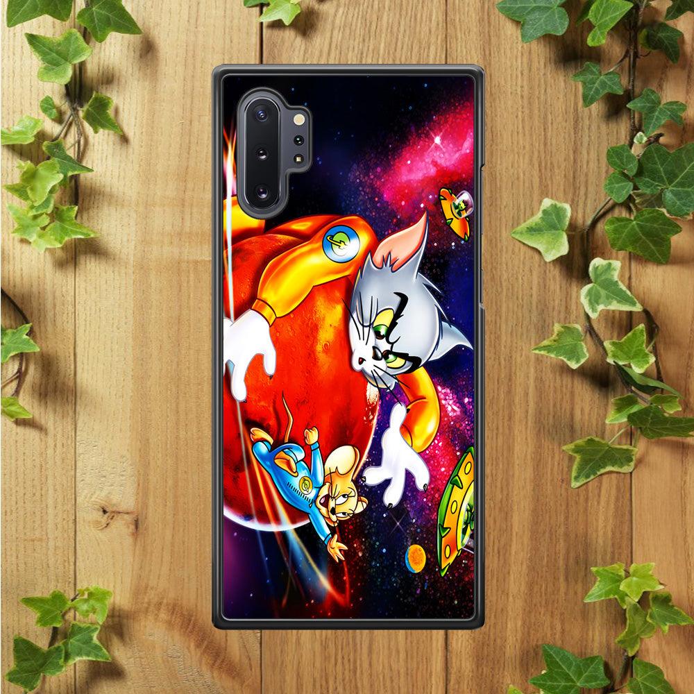 Tom and Jerry Space Samsung Galaxy Note 10 Plus Case-Plastic / Full Wrap (3D Case)-Xtracase