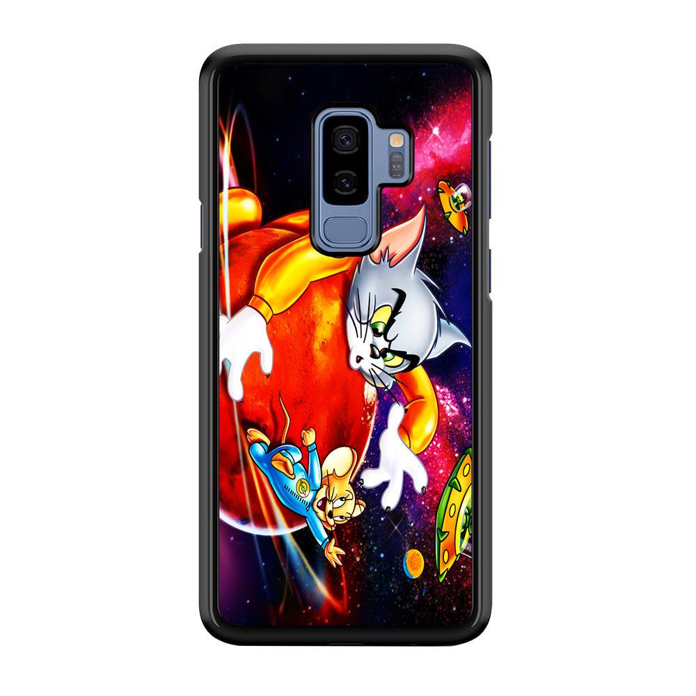 Tom and Jerry Space Samsung Galaxy S9 Plus Case-Plastic / Full Wrap (3D Case)-Xtracase