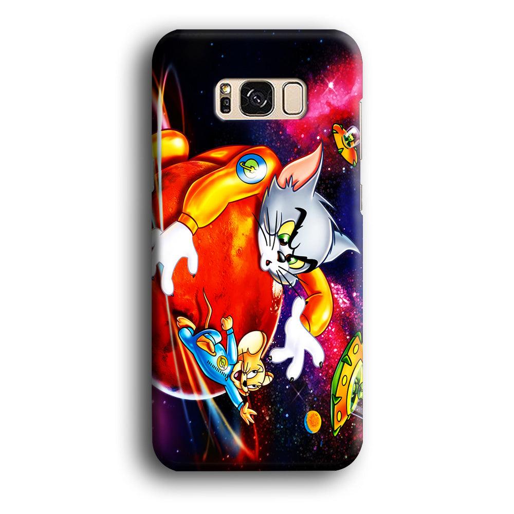 Tom and Jerry Space Samsung Galaxy S8 Plus Case-Plastic / Full Wrap (3D Case)-Xtracase