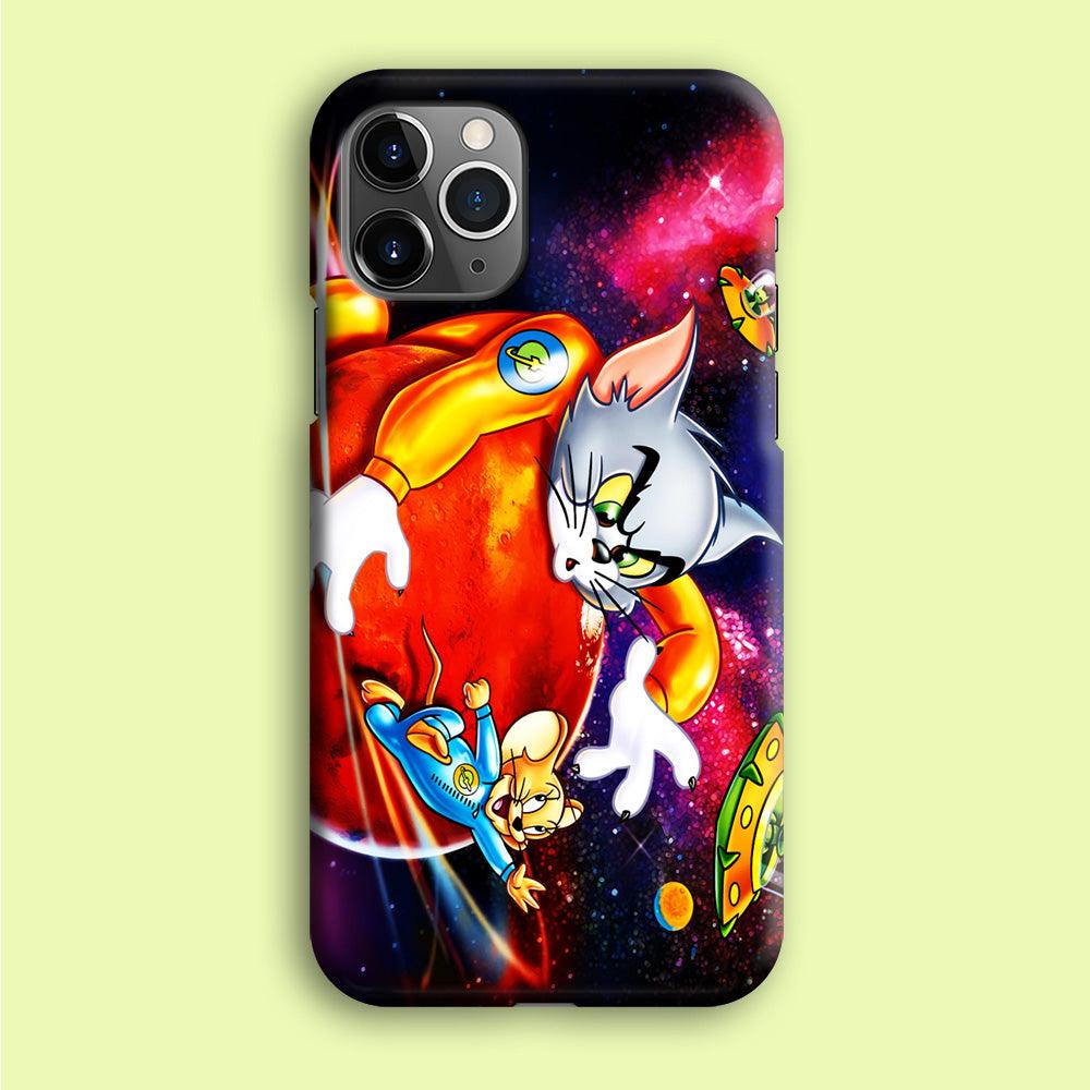 Tom and Jerry Space iPhone 12 Pro Case-Plastic / Full Wrap (3D Case)-Xtracase