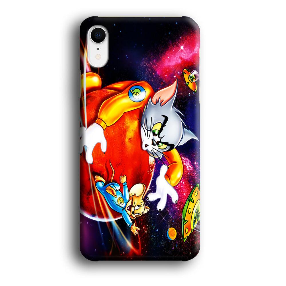 Tom and Jerry Space iPhone XR Case-Plastic / Full Wrap (3D Case)-Xtracase