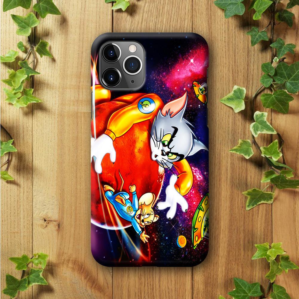 Tom and Jerry Space iPhone 11 Pro Max Case-Plastic / Full Wrap (3D Case)-Xtracase