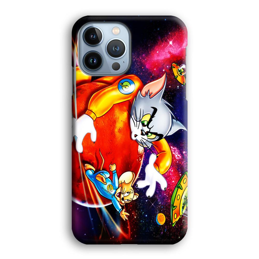 Tom and Jerry Space iPhone 13 Pro Max Case-Plastic / Full Wrap (3D Case)-Xtracase