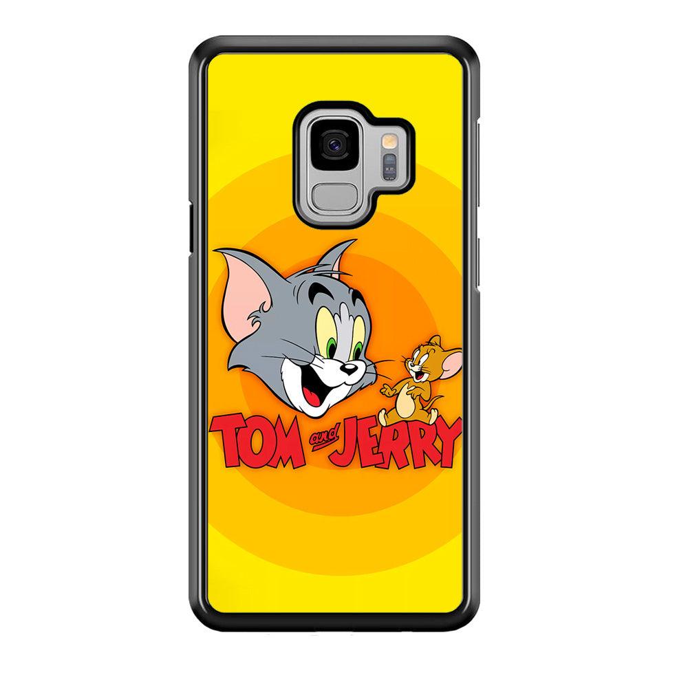 Tom and Jerry Yellow Samsung Galaxy S9 Case-Rubber / Black (2D Case)-Xtracase