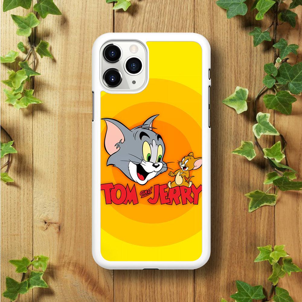 Tom and Jerry Yellow iPhone 11 Pro Max Case-Rubber / White (2D Case)-Xtracase