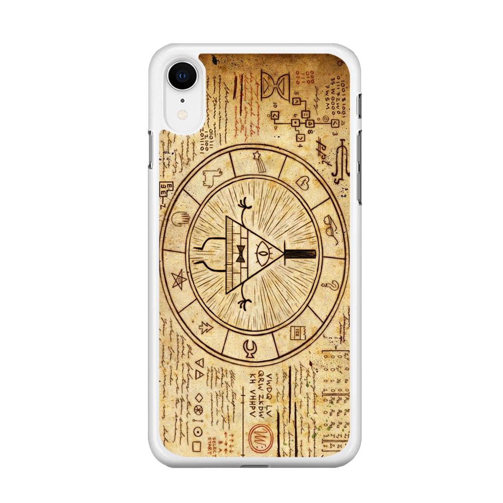 Treasure Map Gravity Falls iPhone XR Case-Rubber / White (2D Case)-Xtracase