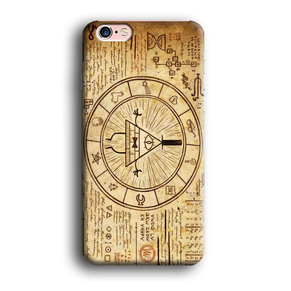 Treasure Map Gravity Falls iPhone 6 | 6s Case-Plastic / Full Wrap (3D Case)-Xtracase