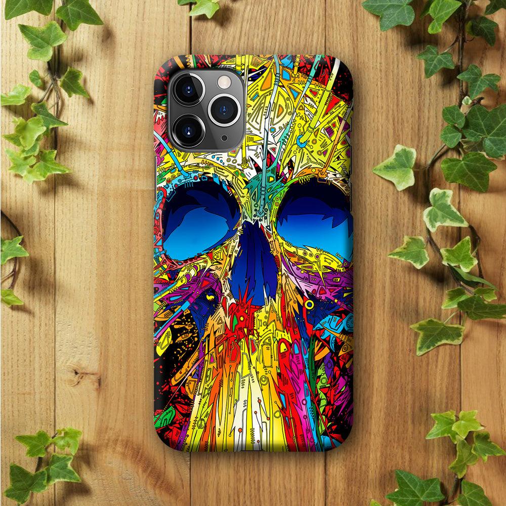 Trippy Skull Abstract iPhone 11 Pro Max Case-Plastic / Full Wrap (3D Case)-Xtracase