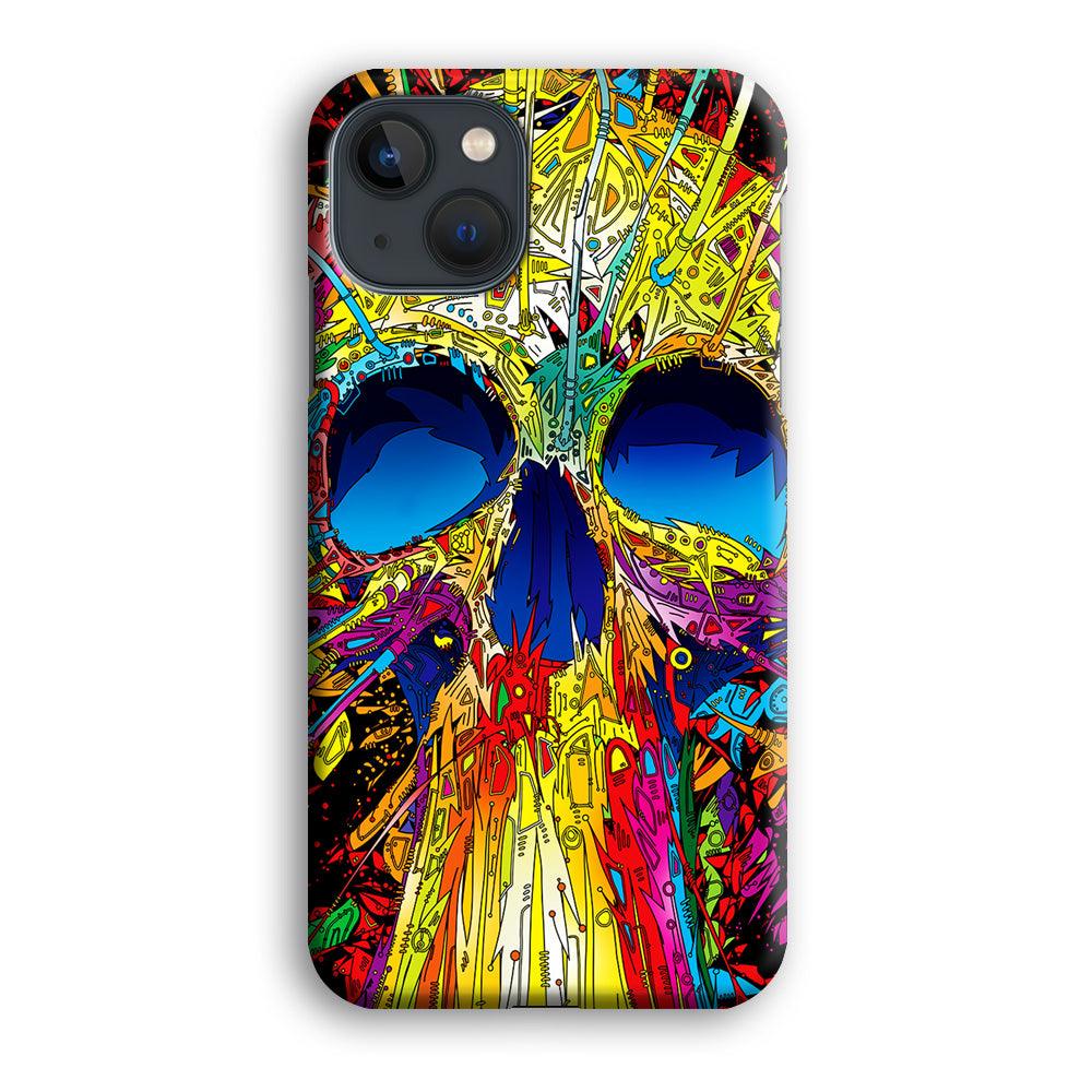 Trippy Skull Abstract iPhone 13 Mini Case-Plastic / Full Wrap (3D Case)-Xtracase