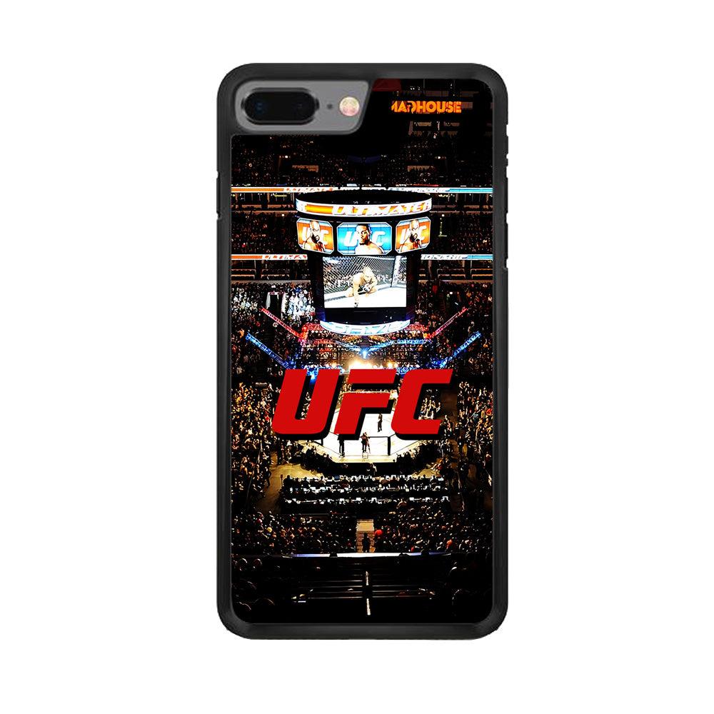 UFC Ring Background iPhone 8 Plus Case-Rubber / White (2D Case)-Xtracase
