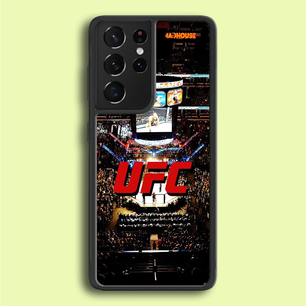 UFC Ring Background Samsung Galaxy S25 Ultra Case-Plastic / Full Wrap (3D Case)-Xtracase