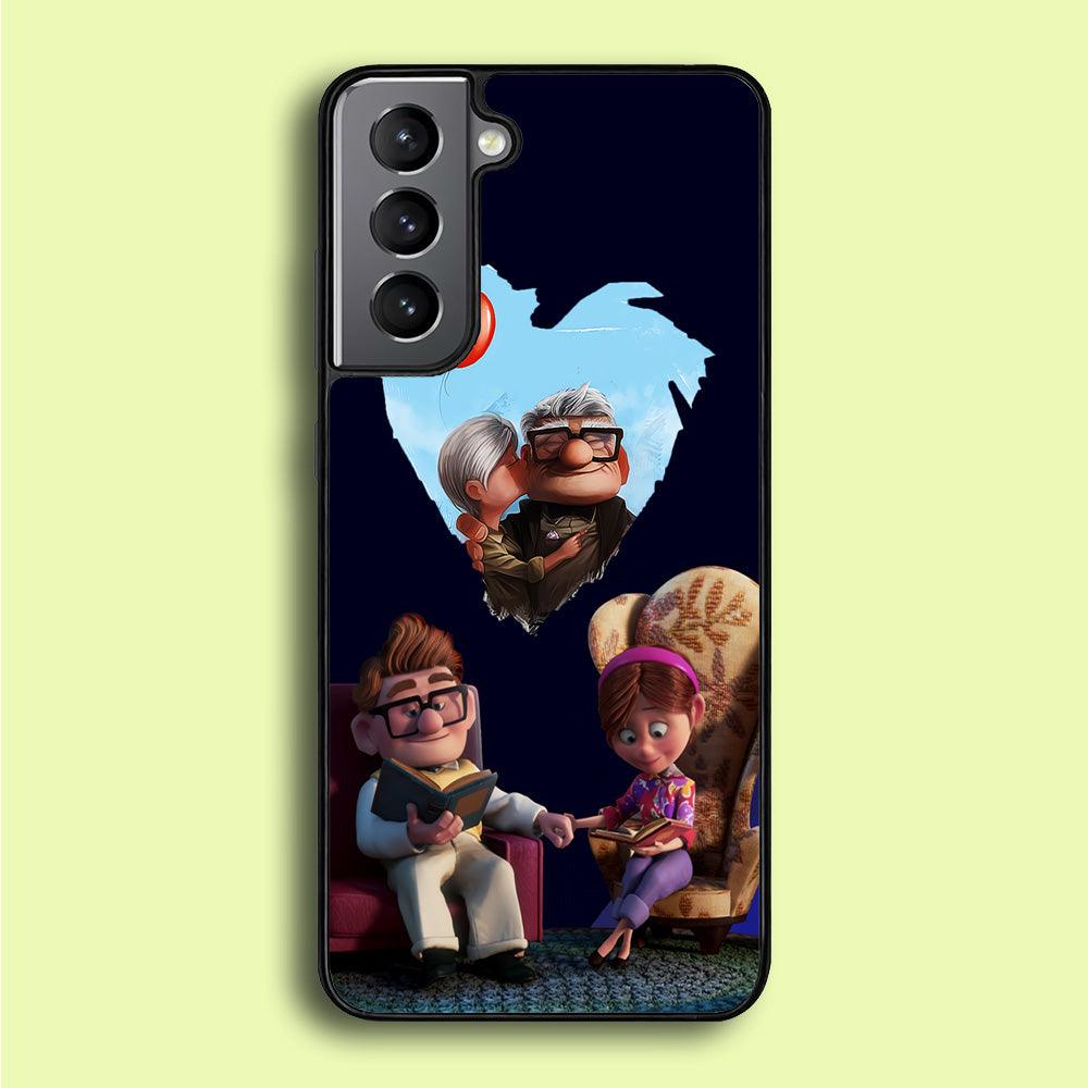 UP Ellie Carl True Love Samsung Galaxy S21 Plus Case-Rubber / White (2D Case)-Xtracase