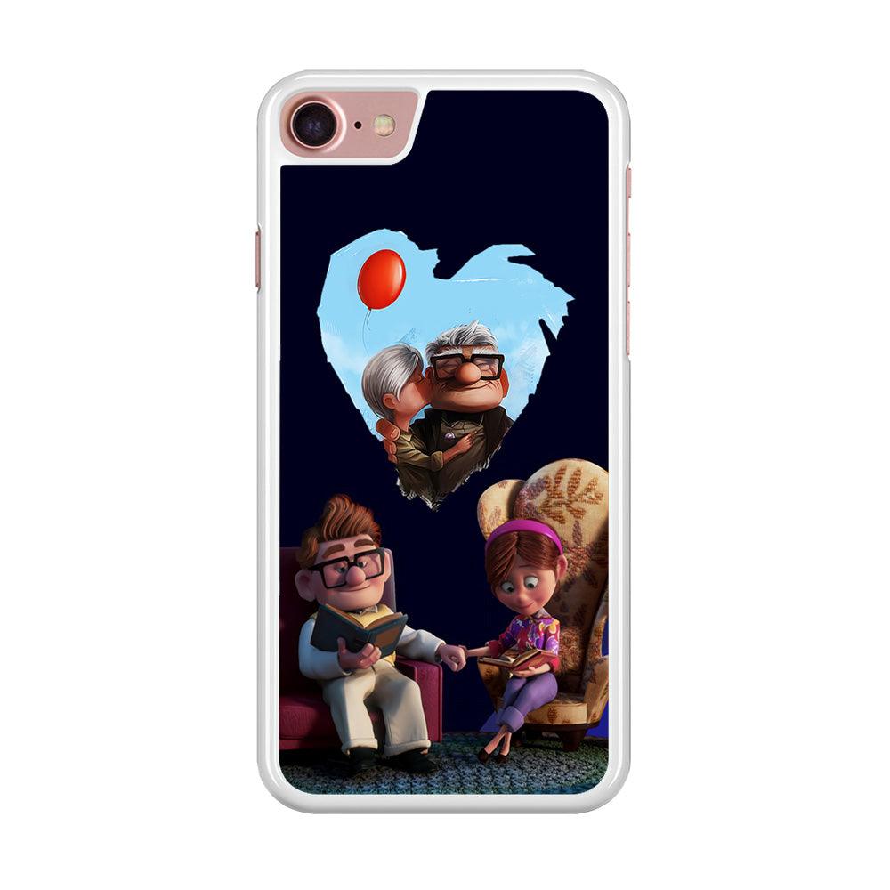 UP Ellie Carl True Love iPhone 8 Case-Rubber / White (2D Case)-Xtracase