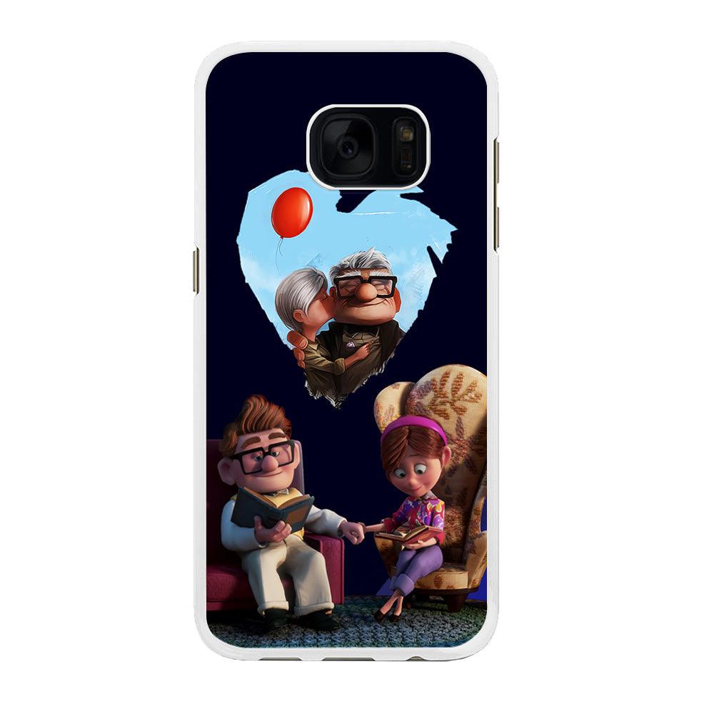 UP Ellie Carl True Love Samsung Galaxy S7 Edge Case-Rubber / White (2D Case)-Xtracase