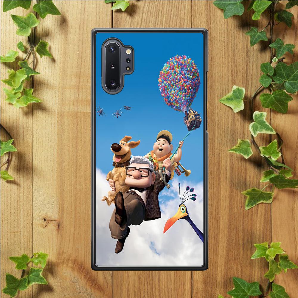 UP Fly in The Sky Samsung Galaxy Note 10 Plus Case-Rubber / White (2D Case)-Xtracase