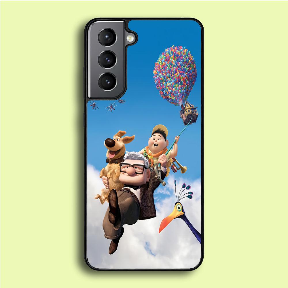 UP Fly in The Sky Samsung Galaxy S21 Plus Case-Rubber / White (2D Case)-Xtracase