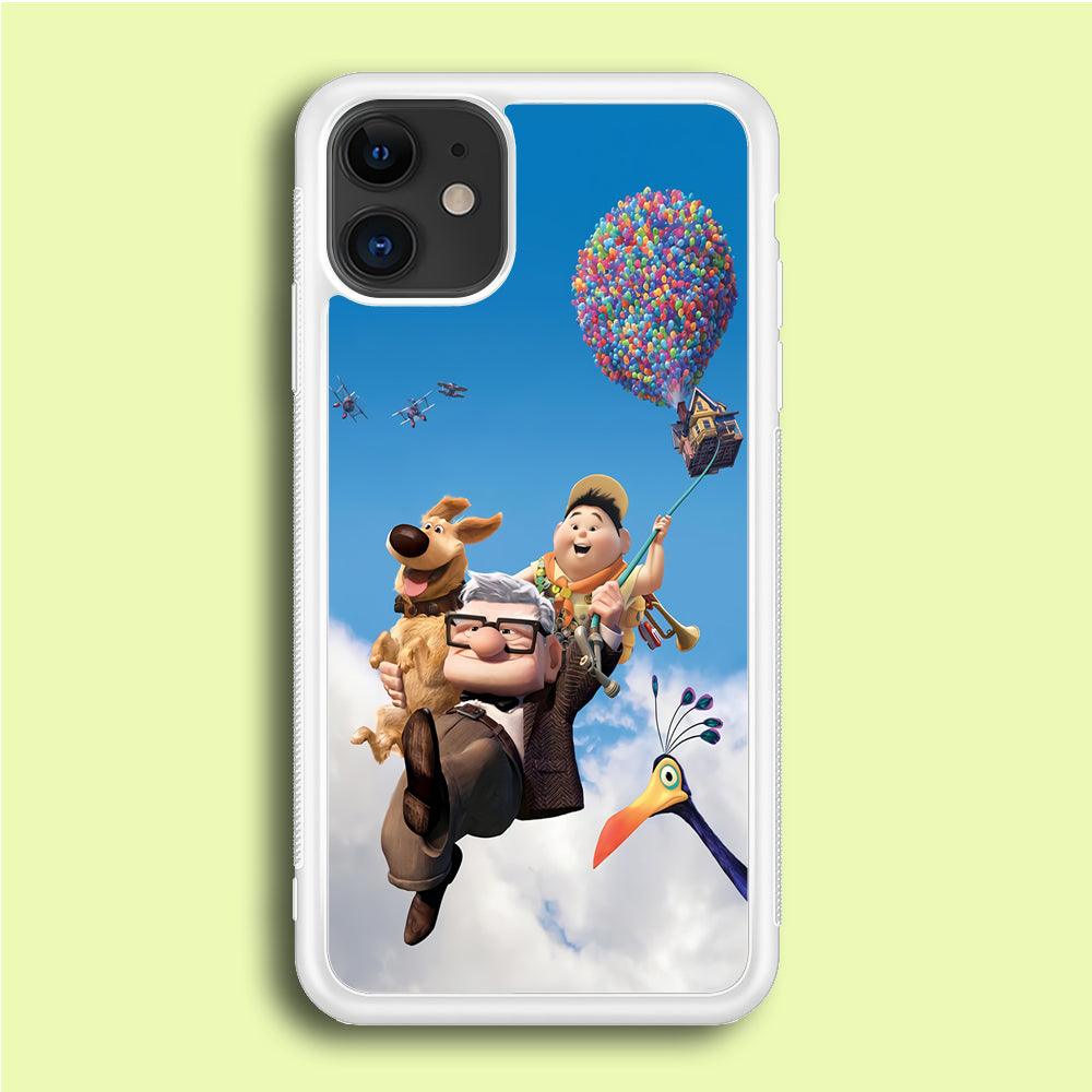 UP Fly in The Sky iPhone 12 Case-Rubber / White (2D Case)-Xtracase