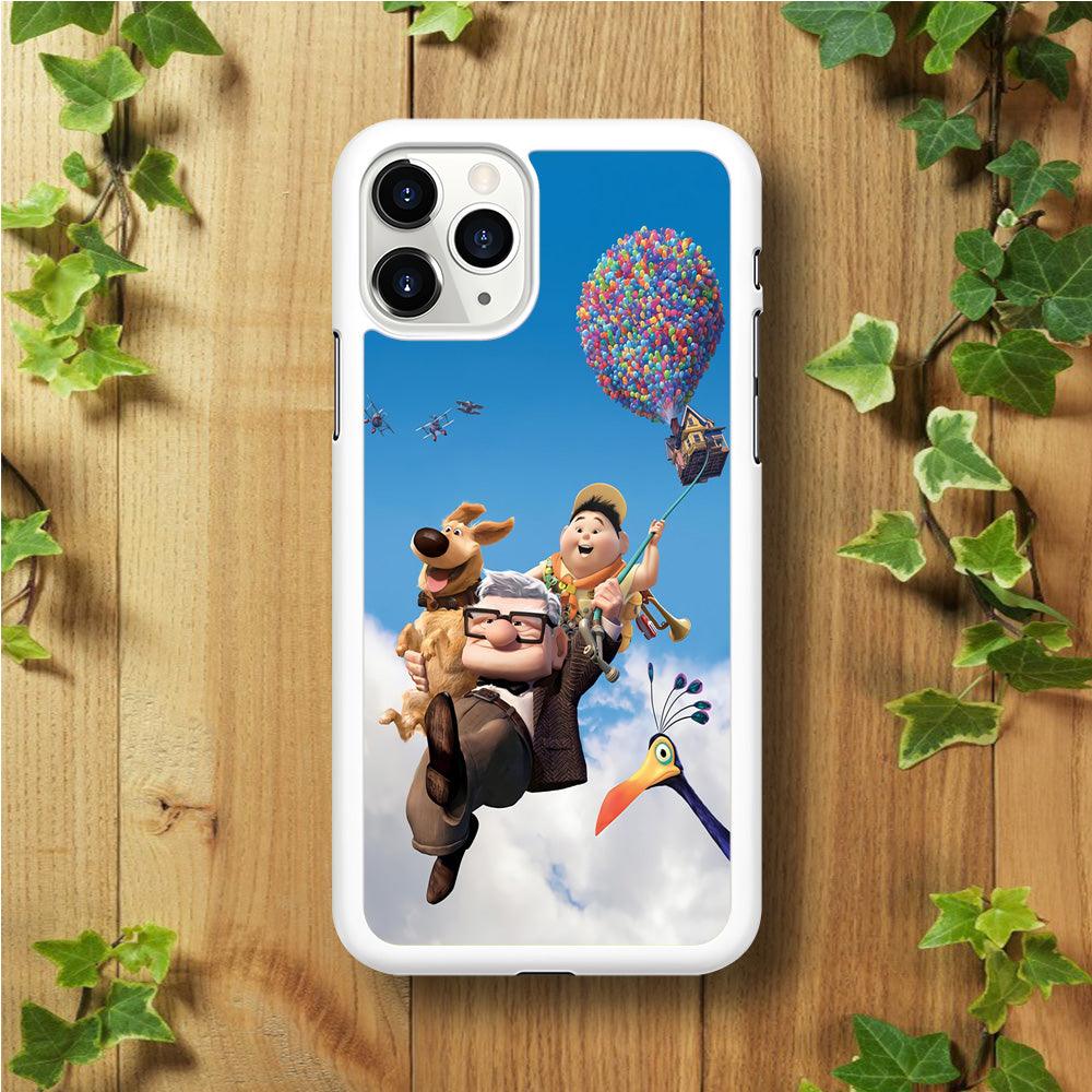 UP Fly in The Sky iPhone 11 Pro Max Case-Rubber / White (2D Case)-Xtracase