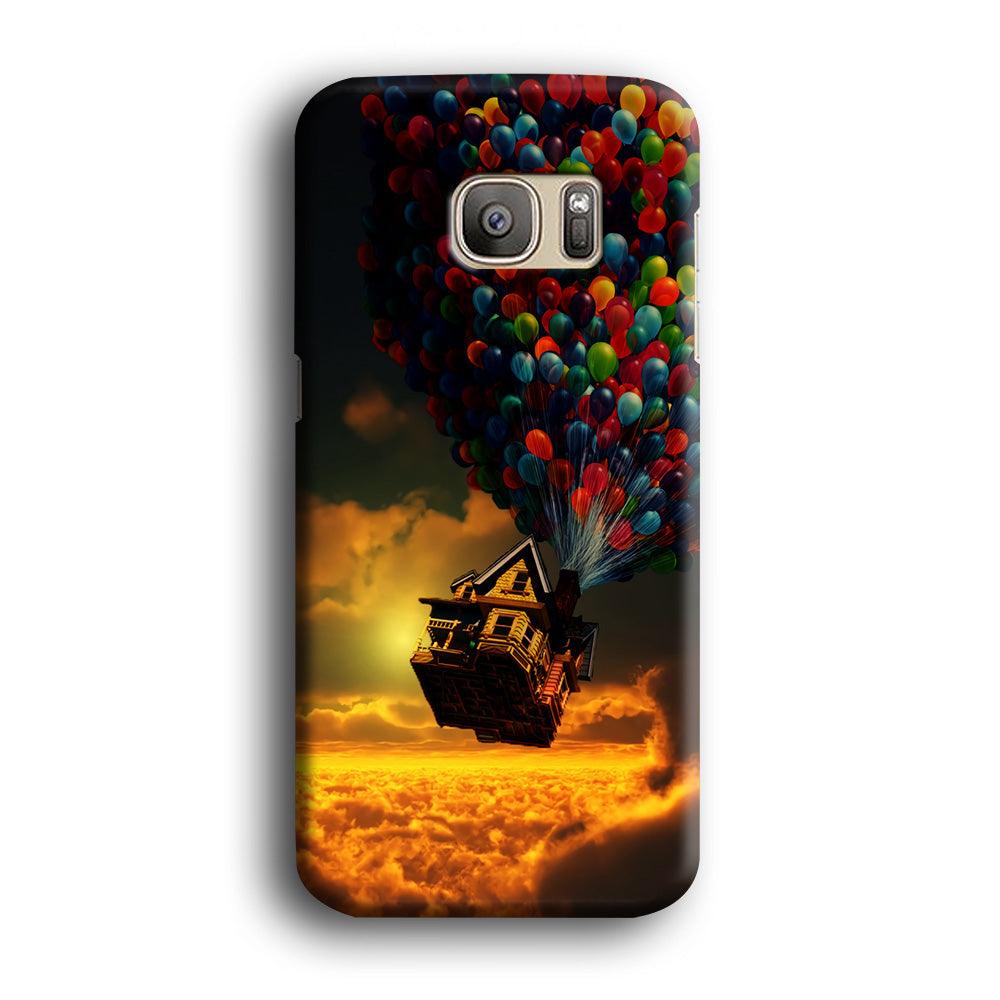 UP Flying House Sunset Samsung Galaxy S7 Edge Case-Plastic / Full Wrap (3D Case)-Xtracase
