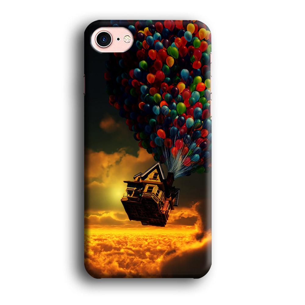 UP Flying House Sunset iPhone 7 Case-Plastic / Full Wrap (3D Case)-Xtracase