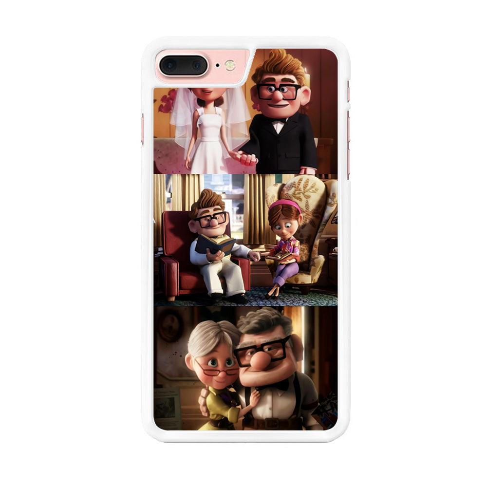UP True Love Forever iPhone 8 Plus Case-Rubber / White (2D Case)-Xtracase