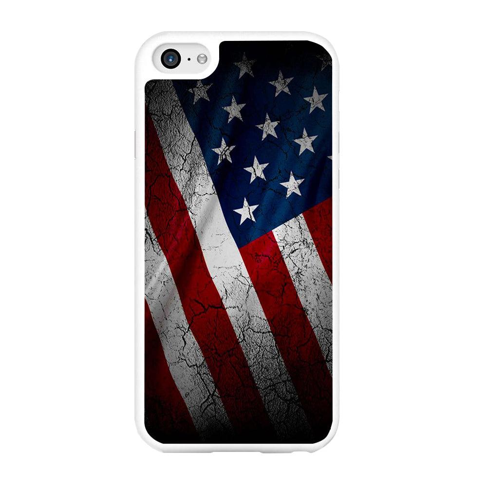 USA Flag 001 iPhone 6 Plus | 6s Plus Case-Rubber / White (2D Case)-Xtracase