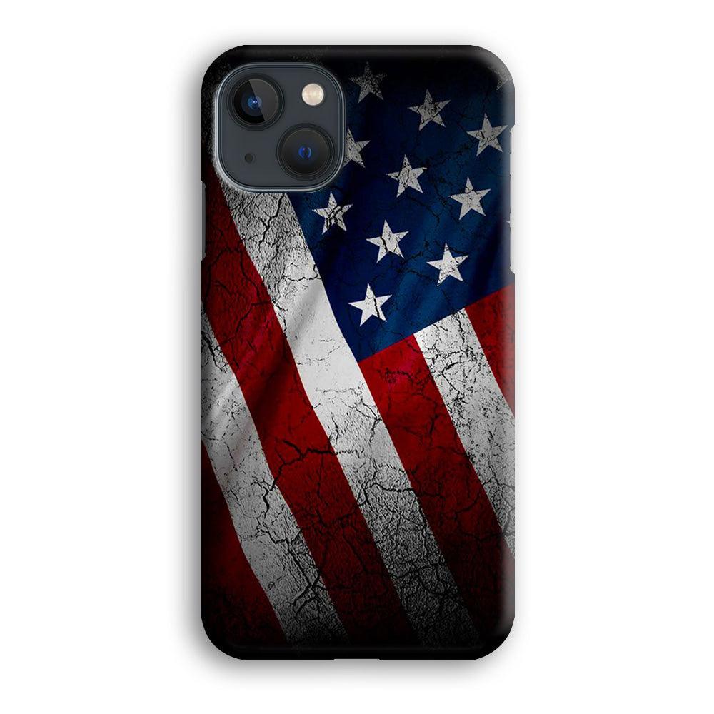 USA Flag 001 iPhone 13 Case-Plastic / Full Wrap (3D Case)-Xtracase