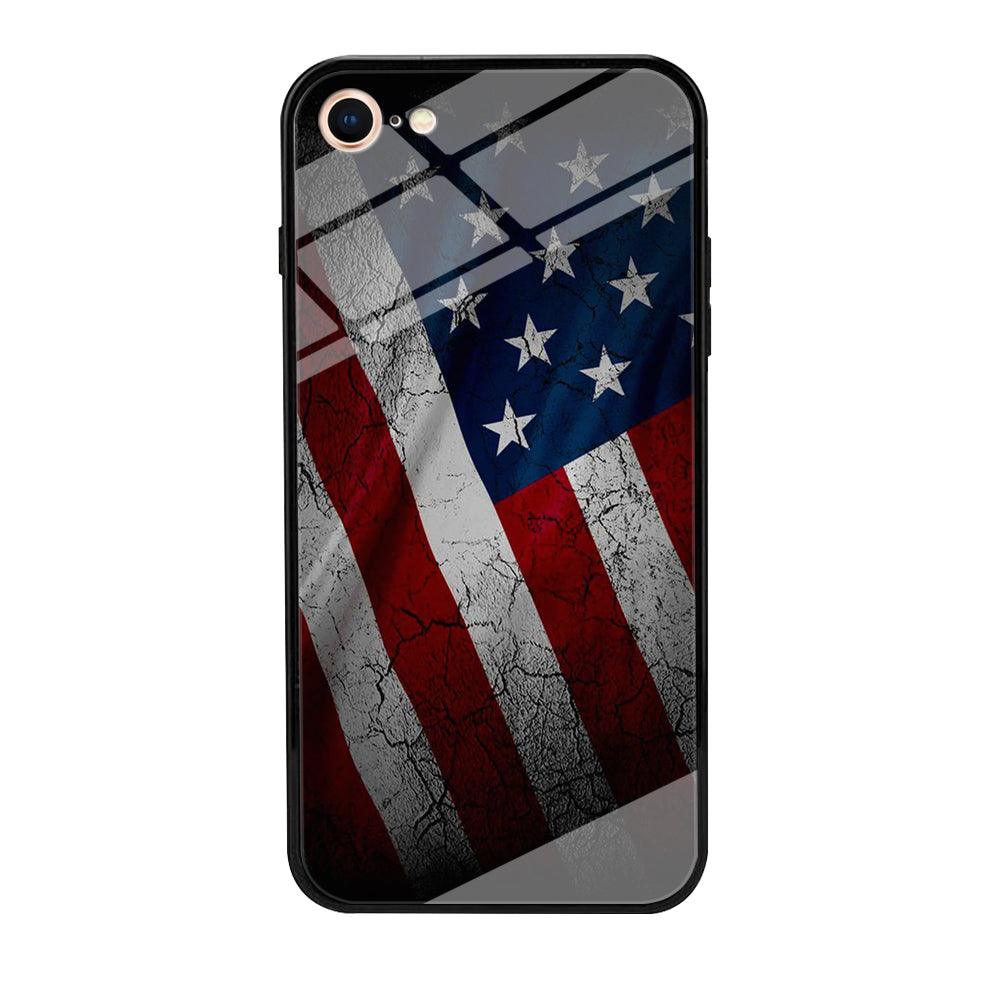 USA Flag 001 iPhone 8 Case-Tempered Glass Case-Xtracase