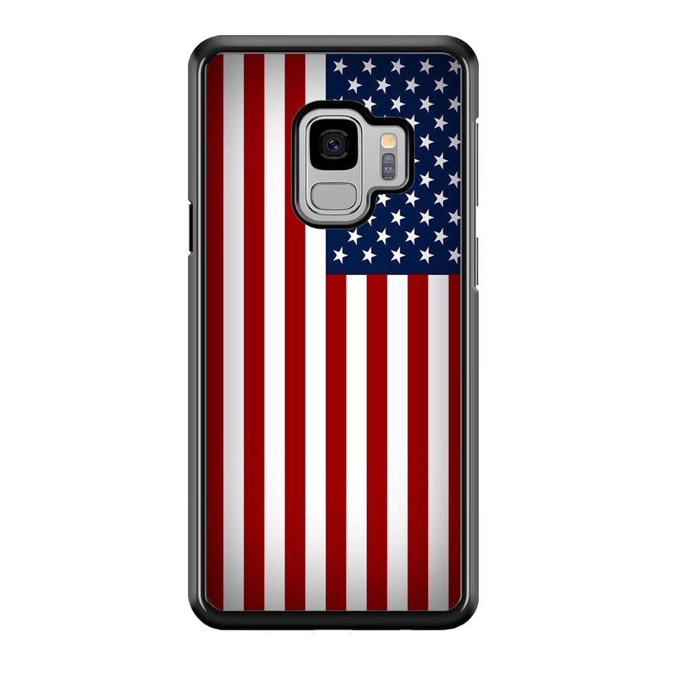 USA Flag 003 Samsung Galaxy S9 Case-Plastic / Full Wrap (3D Case)-Xtracase
