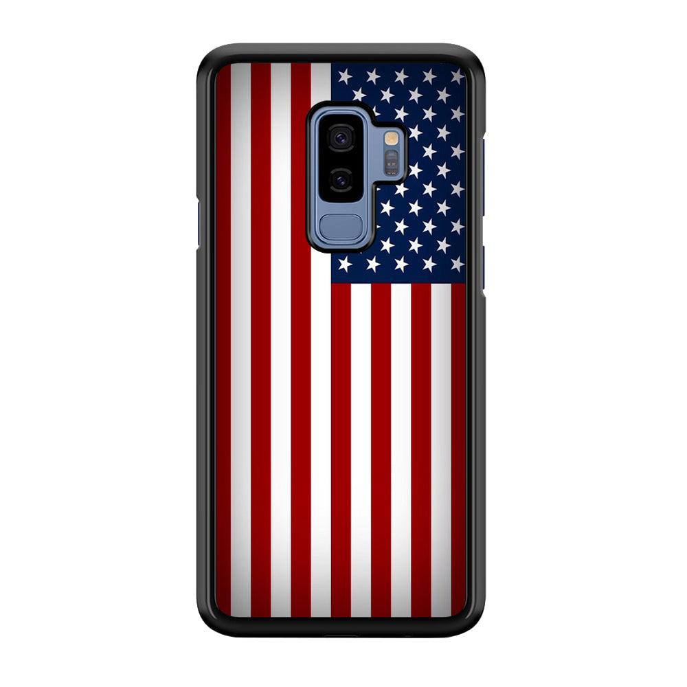 USA Flag 003 Samsung Galaxy S9 Plus Case-Plastic / Full Wrap (3D Case)-Xtracase