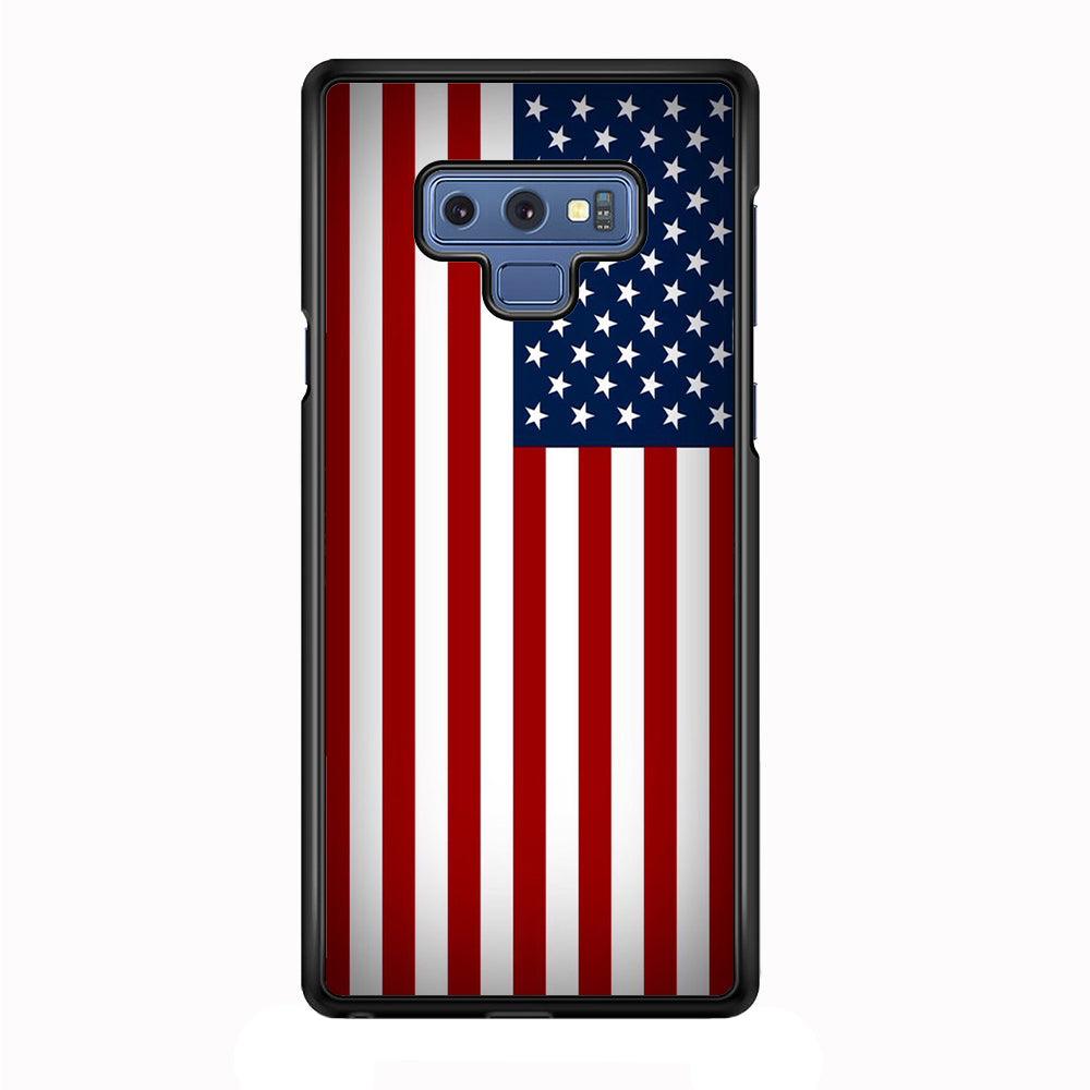 USA Flag 003 Samsung Galaxy Note 9 Case-Plastic / Full Wrap (3D Case)-Xtracase