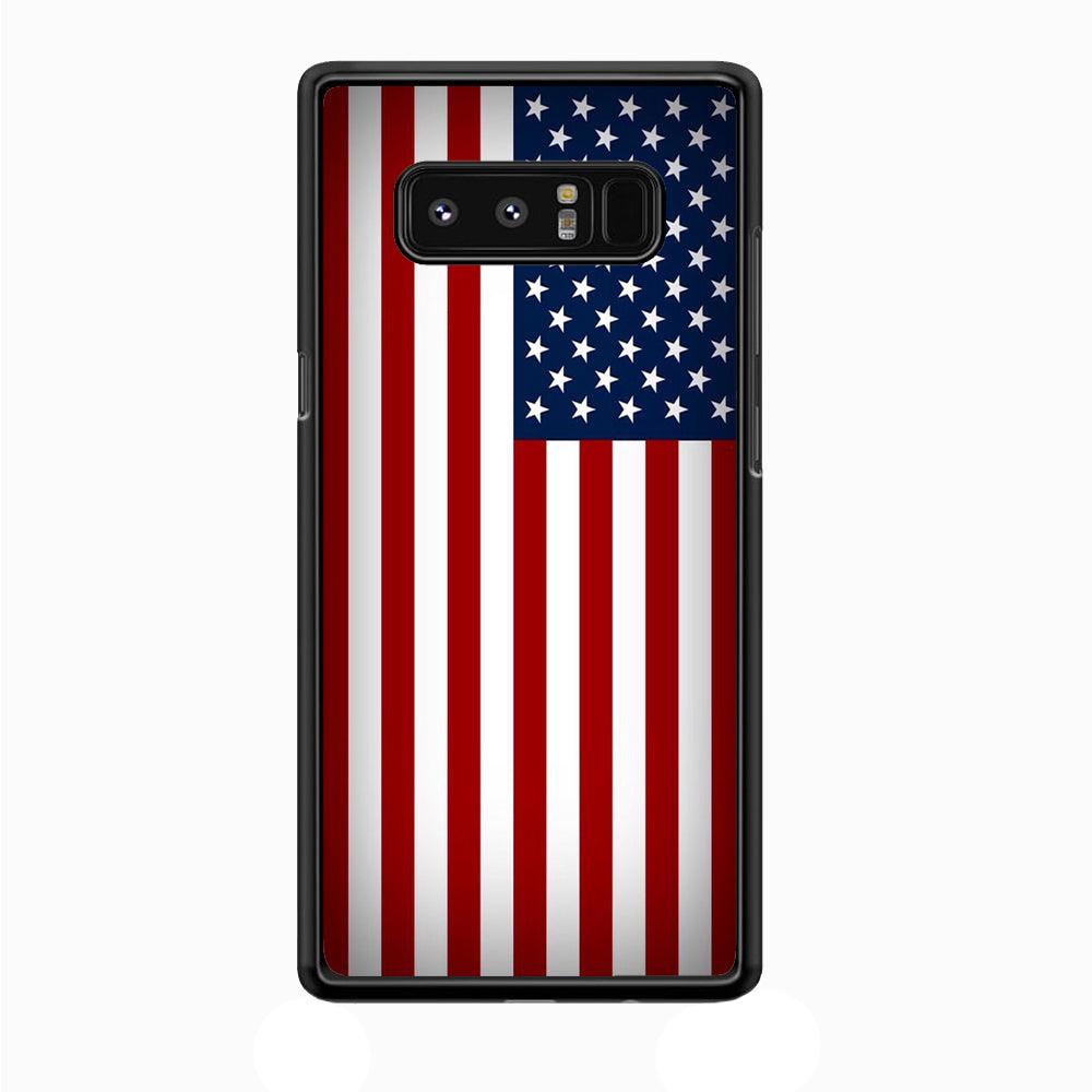 USA Flag 003 Samsung Galaxy Note 8 Case-Plastic / Full Wrap (3D Case)-Xtracase