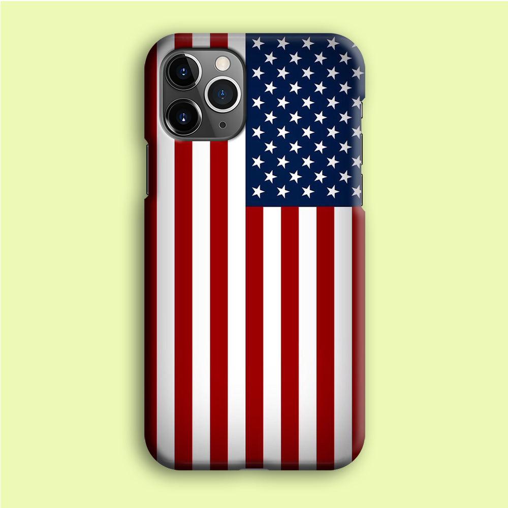 USA Flag 003 iPhone 12 Pro Case-Plastic / Full Wrap (3D Case)-Xtracase
