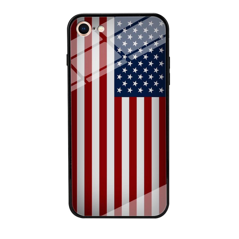 USA Flag 003 iPhone 8 Case-Tempered Glass Case-Xtracase