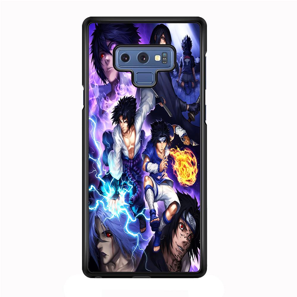 Uchiha Sasuke Transformation Samsung Galaxy Note 9 Case-Rubber / White (2D Case)-Xtracase