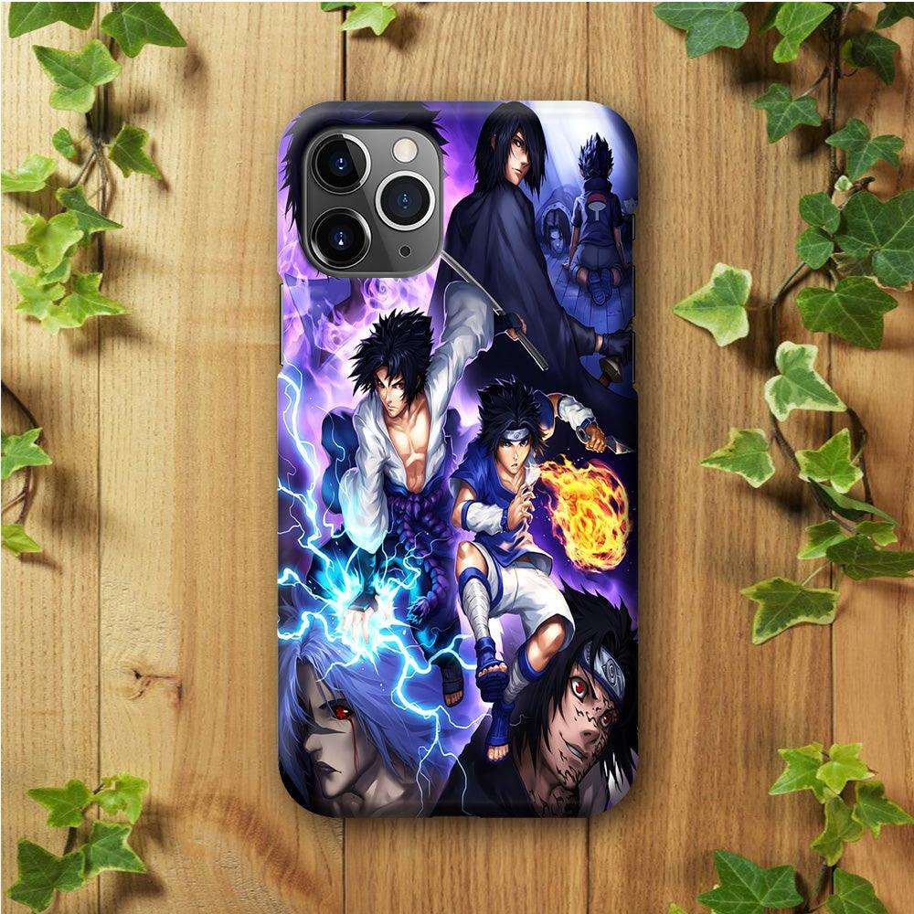 Uchiha Sasuke Transformation iPhone 11 Pro Case-Plastic / Full Wrap (3D Case)-Xtracase
