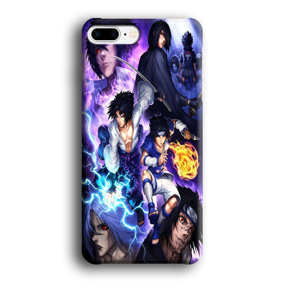 Uchiha Sasuke Transformation iPhone 8 Plus Case-Plastic / Full Wrap (3D Case)-Xtracase