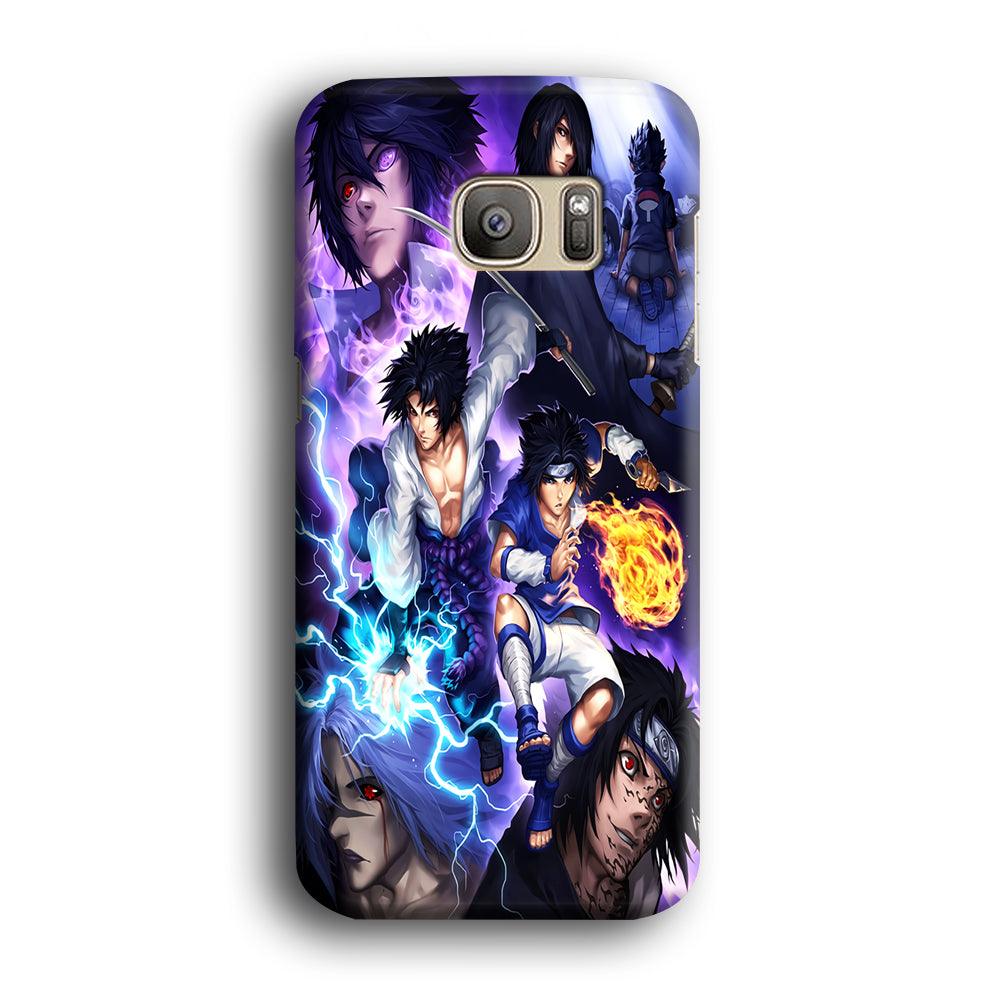 Uchiha Sasuke Transformation Samsung Galaxy S7 Edge Case-Plastic / Full Wrap (3D Case)-Xtracase