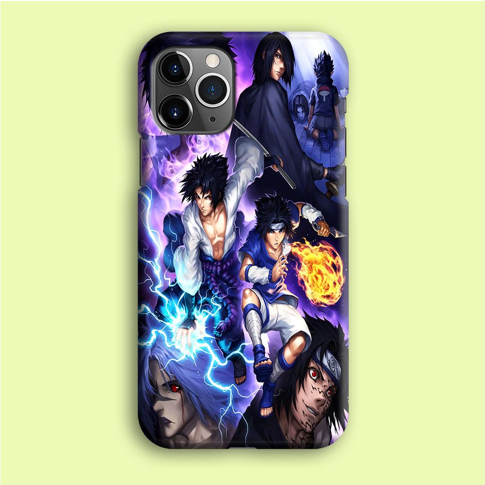 Uchiha Sasuke Transformation iPhone 12 Pro Case-Plastic / Full Wrap (3D Case)-Xtracase