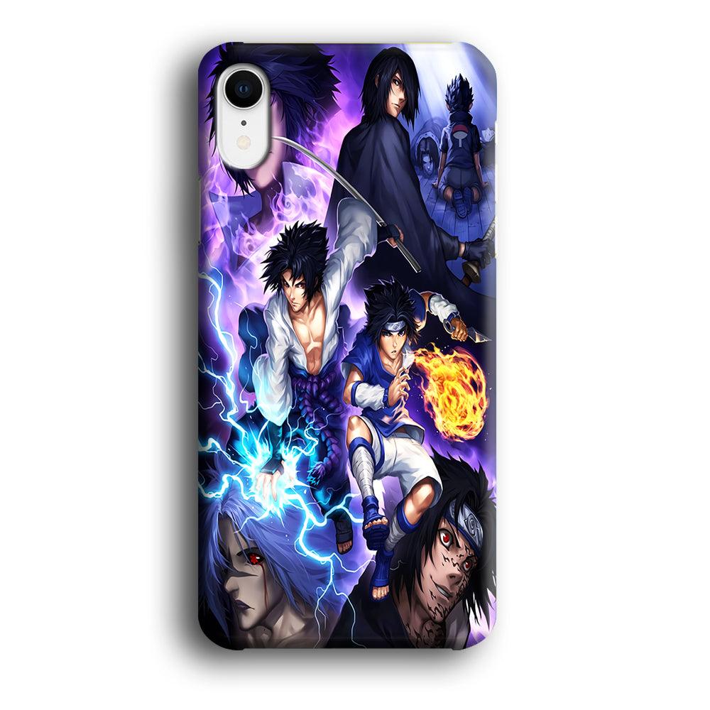 Uchiha Sasuke Transformation iPhone XR Case-Plastic / Full Wrap (3D Case)-Xtracase