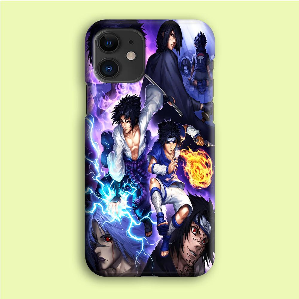 Uchiha Sasuke Transformation iPhone 12 Mini Case-Plastic / Full Wrap (3D Case)-Xtracase