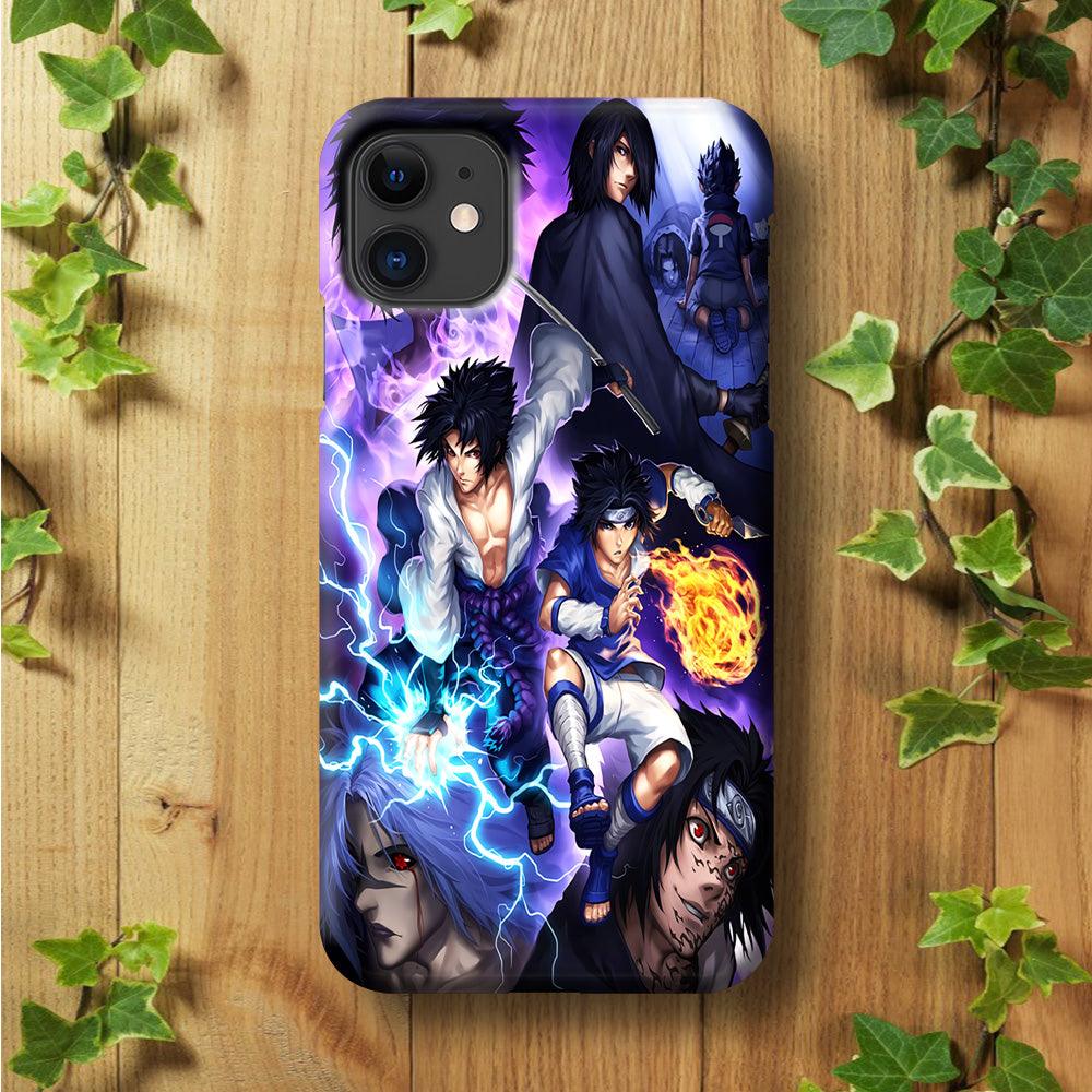 Uchiha Sasuke Transformation iPhone 11 Case-Plastic / Full Wrap (3D Case)-Xtracase