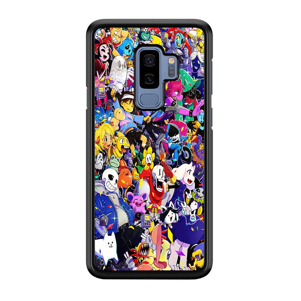 Undertale All Character Samsung Galaxy S9 Plus Case-Rubber / Black (2D Case)-Xtracase