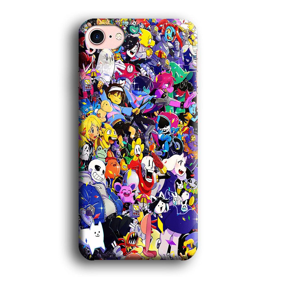 Undertale All Character iPhone SE 2020 Case-Plastic / Full Wrap (3D Case)-Xtracase