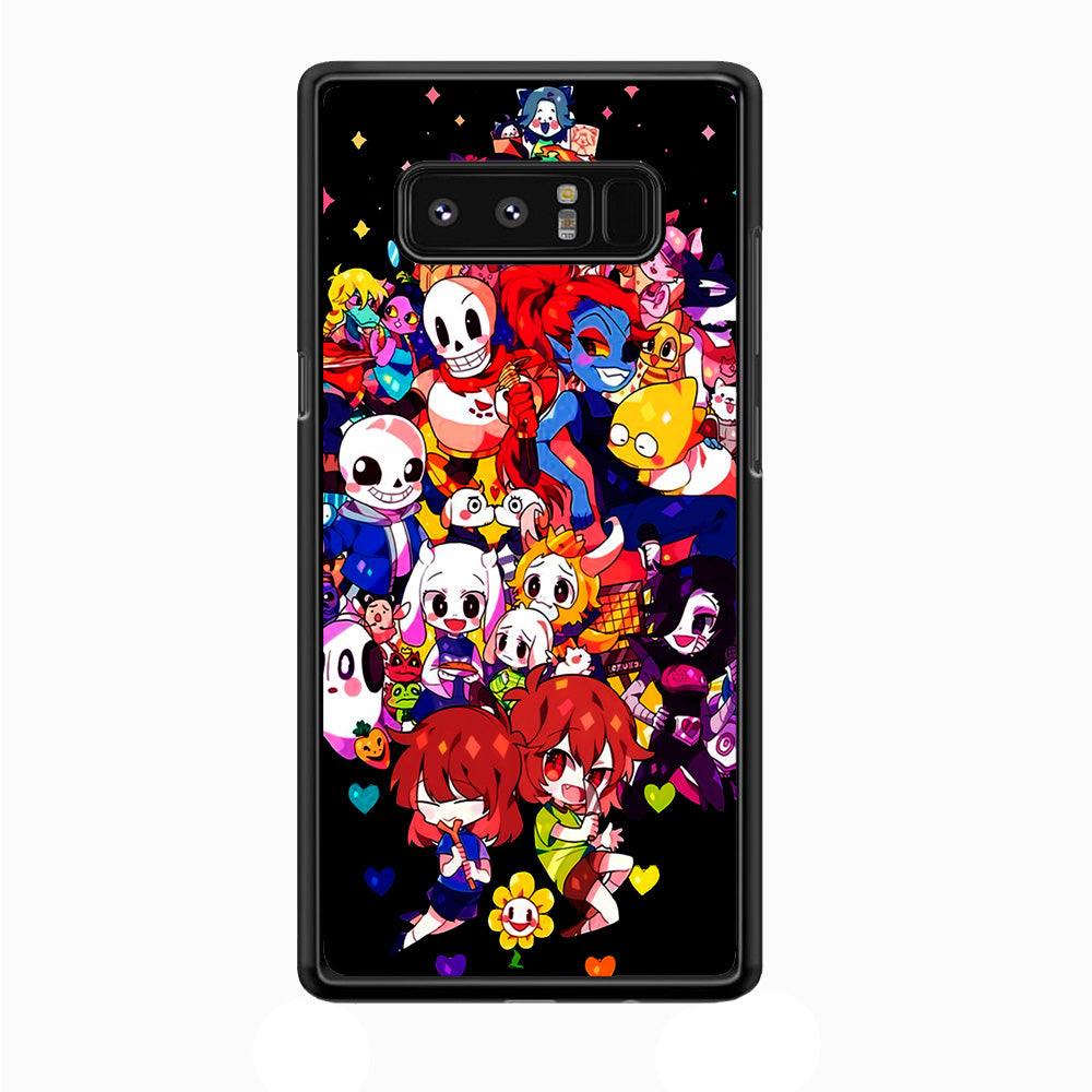 Undertale Black Samsung Galaxy Note 8 Case-Rubber / Black (2D Case)-Xtracase