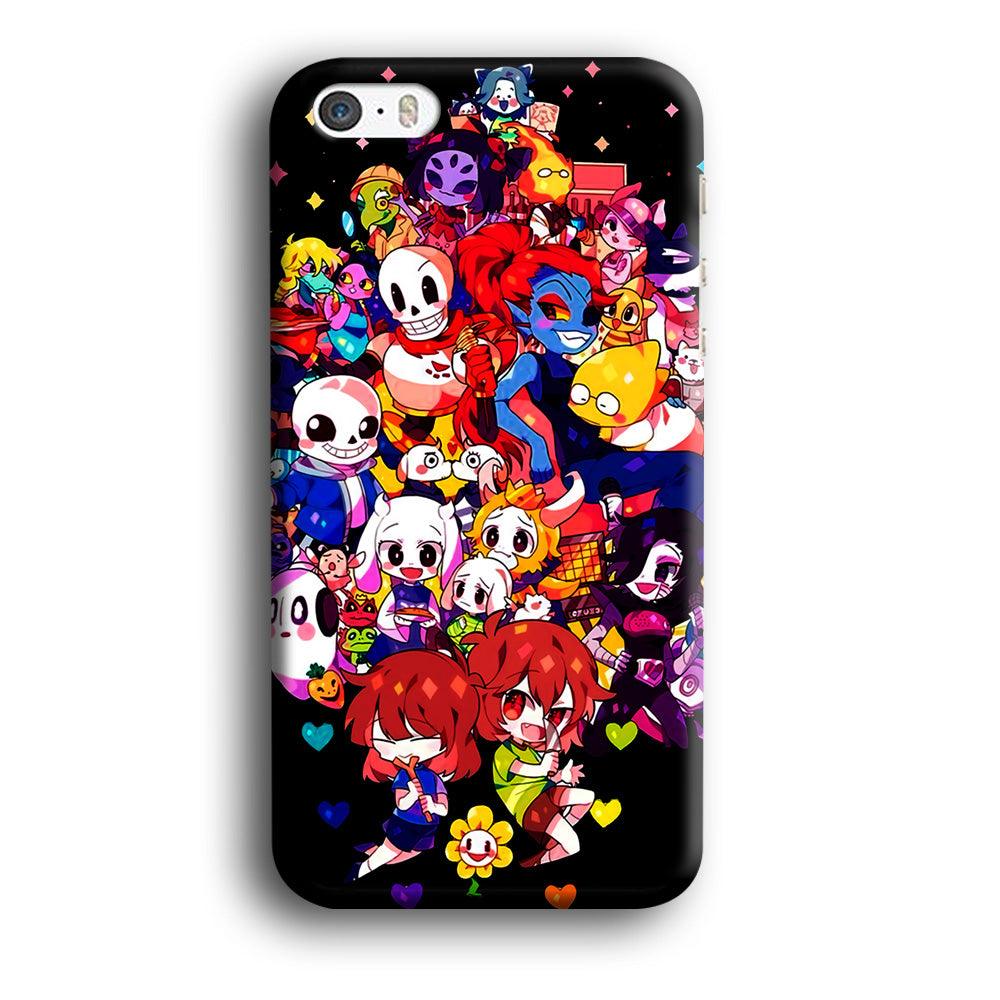 Undertale Black iPhone 5 | 5s Case-Plastic / Full Wrap (3D Case)-Xtracase