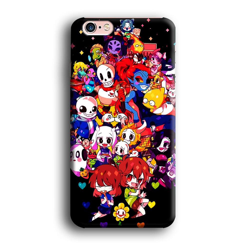 Undertale Black iPhone 6 Plus | 6s Plus Case-Plastic / Full Wrap (3D Case)-Xtracase