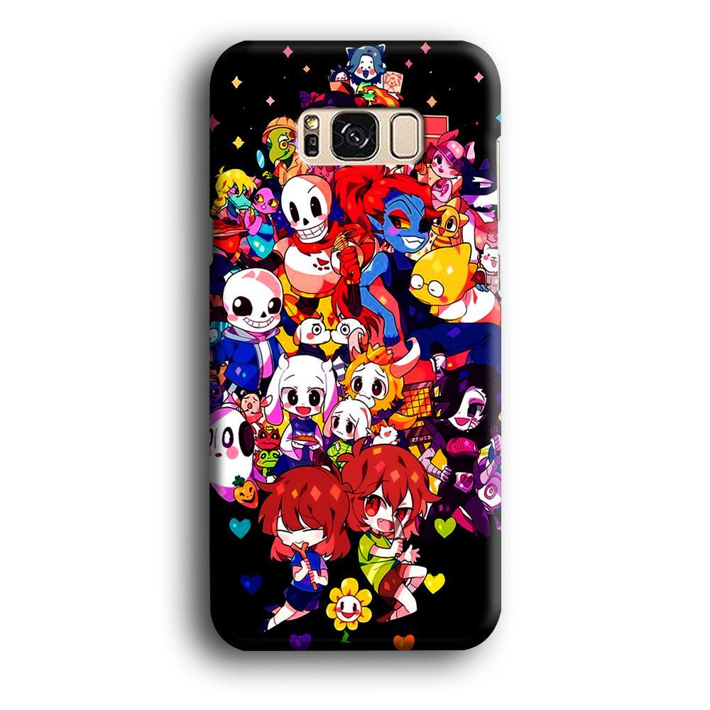 Undertale Black Samsung Galaxy S8 Plus Case-Plastic / Full Wrap (3D Case)-Xtracase
