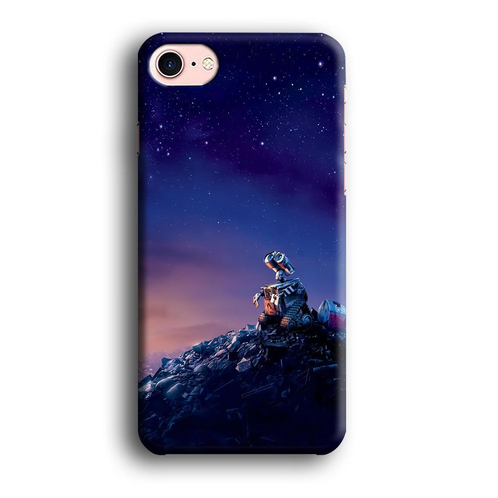 Wall-e Looks Up at The Sky iPhone SE 2020 Case-Plastic / Full Wrap (3D Case)-Xtracase
