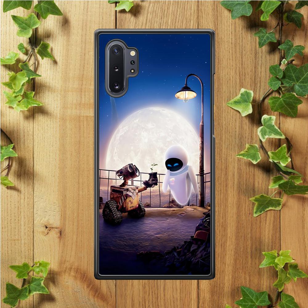 Wall-e With The Couple Samsung Galaxy Note 10 Plus Case-Rubber / White (2D Case)-Xtracase